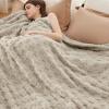 imageBedsure GentleSoft Sage Green Throw Blanket for Couch  Checkered Fleece Blankets Gifts for Women Men Girls Cute Soft Cozy Throw for Bedroom Home Decor Gifts 50x60 InchesLight Brown