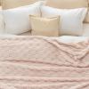 imageBedsure GentleSoft Sage Green Throw Blanket for Couch  Checkered Fleece Blankets Gifts for Women Men Girls Cute Soft Cozy Throw for Bedroom Home Decor Gifts 50x60 InchesLight Pink