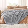 imageBedsure GentleSoft Sage Green Throw Blanket for Couch  Checkered Fleece Blankets Gifts for Women Men Girls Cute Soft Cozy Throw for Bedroom Home Decor Gifts 50x60 InchesSilver Grey