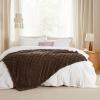 imageBedsure GentleSoft Sage Green Throw Blanket for Couch  Checkered Fleece Blankets Gifts for Women Men Girls Cute Soft Cozy Throw for Bedroom Home Decor Gifts 50x60 InchesSugar Brown