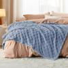 imageBedsure GentleSoft Sage Green Throw Blanket for Couch  Checkered Fleece Blankets Gifts for Women Men Girls Cute Soft Cozy Throw for Bedroom Home Decor Gifts 50x60 InchesAshley Blue