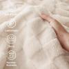 imageBedsure GentleSoft Sage Green Throw Blanket for Couch  Checkered Fleece Blankets Gifts for Women Men Girls Cute Soft Cozy Throw for Bedroom Home Decor Gifts 50x60 InchesLight Beige