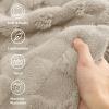 imageBedsure GentleSoft Sage Green Throw Blanket for Couch  Checkered Fleece Blankets Gifts for Women Men Girls Cute Soft Cozy Throw for Bedroom Home Decor Gifts 50x60 InchesLight Brown
