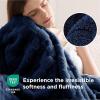 imageBedsure GentleSoft Sage Green Throw Blanket for Couch  Checkered Fleece Blankets Gifts for Women Men Girls Cute Soft Cozy Throw for Bedroom Home Decor Gifts 50x60 InchesPageant Blue