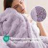 imageBedsure GentleSoft Sage Green Throw Blanket for Couch  Checkered Fleece Blankets Gifts for Women Men Girls Cute Soft Cozy Throw for Bedroom Home Decor Gifts 50x60 InchesLavender Fog