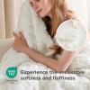 imageBedsure GentleSoft Sage Green Throw Blanket for Couch  Checkered Fleece Blankets Gifts for Women Men Girls Cute Soft Cozy Throw for Bedroom Home Decor Gifts 50x60 InchesWhite