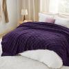 imageBedsure GentleSoft Sage Green Throw Blanket for Couch  Checkered Fleece Blankets Gifts for Women Men Girls Cute Soft Cozy Throw for Bedroom Home Decor Gifts 50x60 InchesPurple