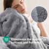 imageBedsure GentleSoft Sage Green Throw Blanket for Couch  Checkered Fleece Blankets Gifts for Women Men Girls Cute Soft Cozy Throw for Bedroom Home Decor Gifts 50x60 InchesSilver Grey