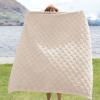 imageBedsure GentleSoft Sage Green Throw Blanket for Couch  Checkered Fleece Blankets Gifts for Women Men Girls Cute Soft Cozy Throw for Bedroom Home Decor Gifts 50x60 InchesLight Beige