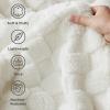 imageBedsure GentleSoft Sage Green Throw Blanket for Couch  Checkered Fleece Blankets Gifts for Women Men Girls Cute Soft Cozy Throw for Bedroom Home Decor Gifts 50x60 InchesWhite