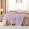 imageBedsure GentleSoft Sage Green Throw Blanket for Couch  Checkered Fleece Blankets Gifts for Women Men Girls Cute Soft Cozy Throw for Bedroom Home Decor Gifts 50x60 InchesLavender Fog