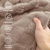 imageBedsure GentleSoft Sage Green Throw Blanket for Couch  Checkered Fleece Blankets Gifts for Women Men Girls Cute Soft Cozy Throw for Bedroom Home Decor Gifts 50x60 InchesLight Taupe