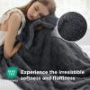 imageBedsure GentleSoft Sage Green Throw Blanket for Couch  Checkered Fleece Blankets Gifts for Women Men Girls Cute Soft Cozy Throw for Bedroom Home Decor Gifts 50x60 InchesDark Grey