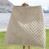 imageBedsure GentleSoft Sage Green Throw Blanket for Couch  Checkered Fleece Blankets Gifts for Women Men Girls Cute Soft Cozy Throw for Bedroom Home Decor Gifts 50x60 InchesLight Brown