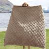 imageBedsure GentleSoft Sage Green Throw Blanket for Couch  Checkered Fleece Blankets Gifts for Women Men Girls Cute Soft Cozy Throw for Bedroom Home Decor Gifts 50x60 InchesLight Taupe