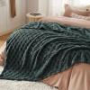 imageBedsure GentleSoft Sage Green Throw Blanket for Couch  Checkered Fleece Blankets Gifts for Women Men Girls Cute Soft Cozy Throw for Bedroom Home Decor Gifts 50x60 InchesMallard Green