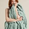 imageBedsure GentleSoft Sage Green Throw Blanket for Couch  Checkered Fleece Blankets Gifts for Women Men Girls Cute Soft Cozy Throw for Bedroom Home Decor Gifts 50x60 InchesSage Green