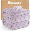 imageBedsure GentleSoft Sage Green Throw Blanket for Couch  Checkered Fleece Blankets Gifts for Women Men Girls Cute Soft Cozy Throw for Bedroom Home Decor Gifts 50x60 InchesLavender Fog