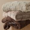 imageBedsure GentleSoft Sage Green Throw Blanket for Couch  Checkered Fleece Blankets Gifts for Women Men Girls Cute Soft Cozy Throw for Bedroom Home Decor Gifts 50x60 InchesLight Brown