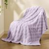 imageBedsure GentleSoft Sage Green Throw Blanket for Couch  Checkered Fleece Blankets Gifts for Women Men Girls Cute Soft Cozy Throw for Bedroom Home Decor Gifts 50x60 InchesLavender Fog