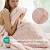 imageBedsure GentleSoft Sage Green Throw Blanket for Couch  Checkered Fleece Blankets Gifts for Women Men Girls Cute Soft Cozy Throw for Bedroom Home Decor Gifts 50x60 InchesLight Pink