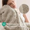 imageBedsure GentleSoft Sage Green Throw Blanket for Couch  Checkered Fleece Blankets Gifts for Women Men Girls Cute Soft Cozy Throw for Bedroom Home Decor Gifts 50x60 InchesLight Brown