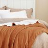 imageBedsure GentleSoft Sherpa Fleece Blankets Queen Size for Bed  Thick and Warm Soft Fuzzy Plush Queen Blanket for Winter Navy 90x90 Inches0  Burnt Orange