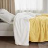 imageBedsure GentleSoft Sherpa Fleece Blankets Queen Size for Bed  Thick and Warm Soft Fuzzy Plush Queen Blanket for Winter Navy 90x90 Inches0  Yellow
