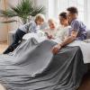 imageBedsure GentleSoft Sherpa Fleece Blankets Queen Size for Bed  Thick and Warm Soft Fuzzy Plush Queen Blanket for Winter Navy 90x90 Inches01  Grey