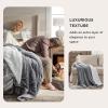 imageBedsure GentleSoft Sherpa Fleece Blankets Queen Size for Bed  Thick and Warm Soft Fuzzy Plush Queen Blanket for Winter Navy 90x90 Inches01  Grey
