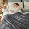 imageBedsure GentleSoft Sherpa Fleece Blankets Queen Size for Bed  Thick and Warm Soft Fuzzy Plush Queen Blanket for Winter Navy 90x90 Inches01  Grey