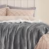 imageBedsure GentleSoft Sherpa Fleece Blankets Queen Size for Bed  Thick and Warm Soft Fuzzy Plush Queen Blanket for Winter Navy 90x90 Inches01  Grey