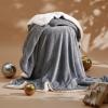 imageBedsure GentleSoft Sherpa Fleece Blankets Queen Size for Bed  Thick and Warm Soft Fuzzy Plush Queen Blanket for Winter Navy 90x90 Inches01  Grey