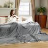 imageBedsure GentleSoft Sherpa Fleece Blankets Queen Size for Bed  Thick and Warm Soft Fuzzy Plush Queen Blanket for Winter Navy 90x90 Inches01  Grey