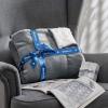 imageBedsure GentleSoft Sherpa Fleece Blankets Queen Size for Bed  Thick and Warm Soft Fuzzy Plush Queen Blanket for Winter Navy 90x90 Inches01  Grey
