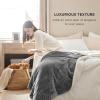 imageBedsure GentleSoft Sherpa Fleece Blankets Queen Size for Bed  Thick and Warm Soft Fuzzy Plush Queen Blanket for Winter Navy 90x90 Inches01  Grey