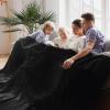 imageBedsure GentleSoft Sherpa Fleece Blankets Queen Size for Bed  Thick and Warm Soft Fuzzy Plush Queen Blanket for Winter Navy 90x90 Inches02  Black