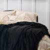 imageBedsure GentleSoft Sherpa Fleece Blankets Queen Size for Bed  Thick and Warm Soft Fuzzy Plush Queen Blanket for Winter Navy 90x90 Inches02  Black