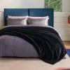 imageBedsure GentleSoft Sherpa Fleece Blankets Queen Size for Bed  Thick and Warm Soft Fuzzy Plush Queen Blanket for Winter Navy 90x90 Inches02  Black