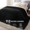 imageBedsure GentleSoft Sherpa Fleece Blankets Queen Size for Bed  Thick and Warm Soft Fuzzy Plush Queen Blanket for Winter Navy 90x90 Inches02  Black
