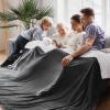 imageBedsure GentleSoft Sherpa Fleece Blankets Queen Size for Bed  Thick and Warm Soft Fuzzy Plush Queen Blanket for Winter Navy 90x90 Inches02  Charcoal