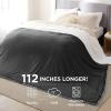 imageBedsure GentleSoft Sherpa Fleece Blankets Queen Size for Bed  Thick and Warm Soft Fuzzy Plush Queen Blanket for Winter Navy 90x90 Inches02  Charcoal