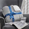 imageBedsure GentleSoft Sherpa Fleece Blankets Queen Size for Bed  Thick and Warm Soft Fuzzy Plush Queen Blanket for Winter Navy 90x90 Inches02  Light Grey