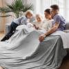 imageBedsure GentleSoft Sherpa Fleece Blankets Queen Size for Bed  Thick and Warm Soft Fuzzy Plush Queen Blanket for Winter Navy 90x90 Inches02  Light Grey