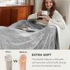 imageBedsure GentleSoft Sherpa Fleece Blankets Queen Size for Bed  Thick and Warm Soft Fuzzy Plush Queen Blanket for Winter Navy 90x90 Inches02  Light Grey