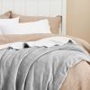 imageBedsure GentleSoft Sherpa Fleece Blankets Queen Size for Bed  Thick and Warm Soft Fuzzy Plush Queen Blanket for Winter Navy 90x90 Inches02  Light Grey