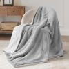 imageBedsure GentleSoft Sherpa Fleece Blankets Queen Size for Bed  Thick and Warm Soft Fuzzy Plush Queen Blanket for Winter Navy 90x90 Inches02  Light Grey