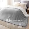 imageBedsure GentleSoft Sherpa Fleece Blankets Queen Size for Bed  Thick and Warm Soft Fuzzy Plush Queen Blanket for Winter Navy 90x90 Inches02  Light Grey