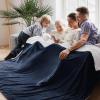 imageBedsure GentleSoft Sherpa Fleece Blankets Queen Size for Bed  Thick and Warm Soft Fuzzy Plush Queen Blanket for Winter Navy 90x90 Inches03  Navy