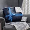 imageBedsure GentleSoft Sherpa Fleece Blankets Queen Size for Bed  Thick and Warm Soft Fuzzy Plush Queen Blanket for Winter Navy 90x90 Inches03  Navy